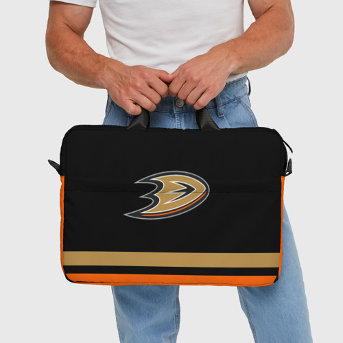 Сумка для ноутбука 3D Anaheim Ducks Анахайм Дакс, цвет 3D печать - фото 5