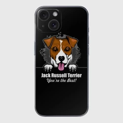 Чехол для iPhone 15 силиконовый с защитой камеры Джек-Рассел-Терьер Jack Russell Terrier
