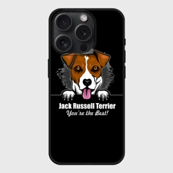 Чехол силиконовый для Apple iPhone 15 Pro Мax матовый Джек-Рассел-Терьер Jack Russell Terrier