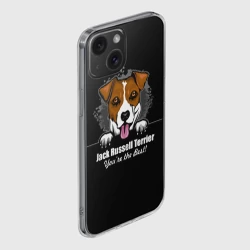 Чехол для iPhone 15 силиконовый с защитой камеры Джек-Рассел-Терьер Jack Russell Terrier - фото 2