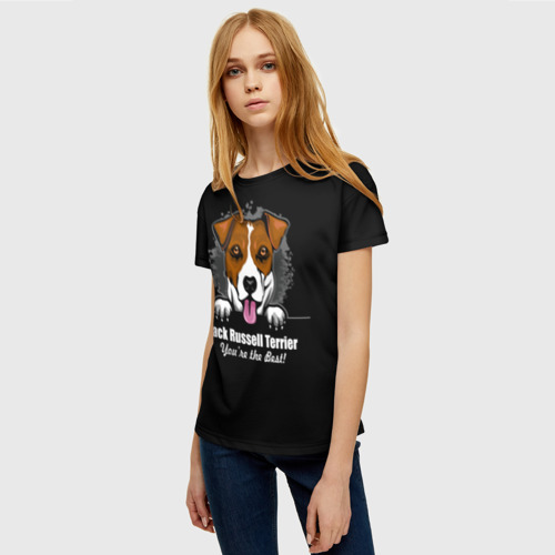 Женская футболка 3D Джек-Рассел-Терьер Jack Russell Terrier, цвет 3D печать - фото 3