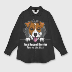 Женская рубашка oversize 3D Джек-Рассел-Терьер Jack Russell Terrier