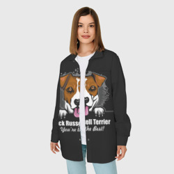 Женская рубашка oversize 3D Джек-Рассел-Терьер Jack Russell Terrier - фото 2