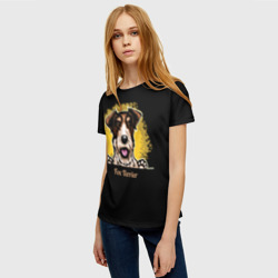 Женская футболка 3D Фокстерьер Fox terrier - фото 2