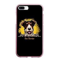 Чехол для iPhone 7Plus/8 Plus матовый Фокстерьер Fox terrier