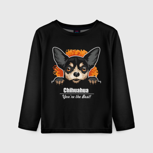 Детский лонгслив 3D Чихуахуа Chihuahua, цвет 3D печать