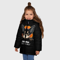 Зимняя куртка для девочек 3D Чихуахуа Chihuahua - фото 2
