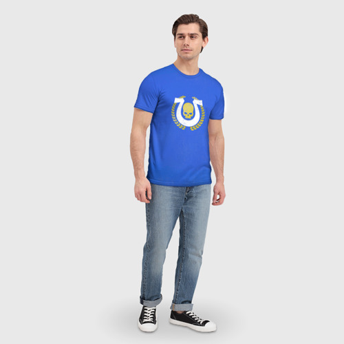 Мужская футболка 3D с принтом Ультрамарины (парадный вариант), вид сбоку #3