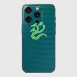 Чехол для iPhone 15 Pro силиконовый с защитой камеры Альфа Легион чешуя креатив