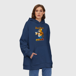 Худи SuperOversize хлопок Тигры тоже любят пиво - фото 2