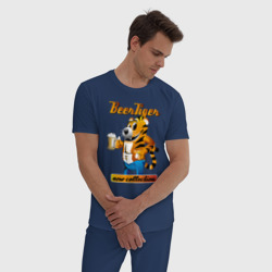 Мужская пижама хлопок Тигры тоже любят пиво - фото 2