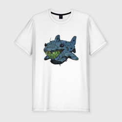 Мужская футболка хлопок Slim Жаба - капитан подводной лодки