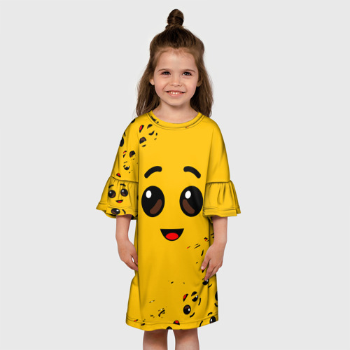 Детское платье 3D Fortnite banana face Фортнайт банан, цвет 3D печать - фото 4