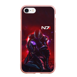 Чехол для iPhone 7/8 матовый Mass Effect N7 Shepard