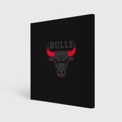 Холст квадратный Chicago bulls Чикаго буллс ярость быка