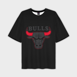 Мужская футболка oversize 3D Chicago bulls Чикаго буллс ярость быка