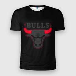 Мужская футболка 3D Slim Chicago bulls Чикаго буллс ярость быка