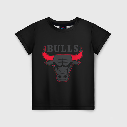 Детская футболка 3D Chicago bulls Чикаго буллс ярость быка, цвет 3D печать