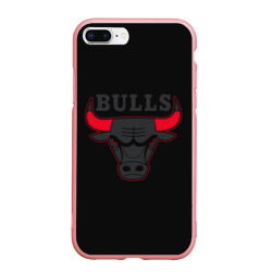 Чехол для iPhone 7Plus/8 Plus матовый Chicago bulls Чикаго буллс ярость быка