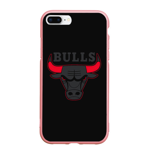 Чехол для iPhone 7Plus/8 Plus матовый Chicago bulls Чикаго буллс ярость быка, цвет баблгам