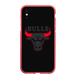 Чехол для iPhone XS Max матовый Chicago bulls Чикаго буллс ярость быка