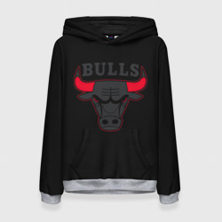 Женская толстовка 3D Chicago bulls Чикаго буллс ярость быка