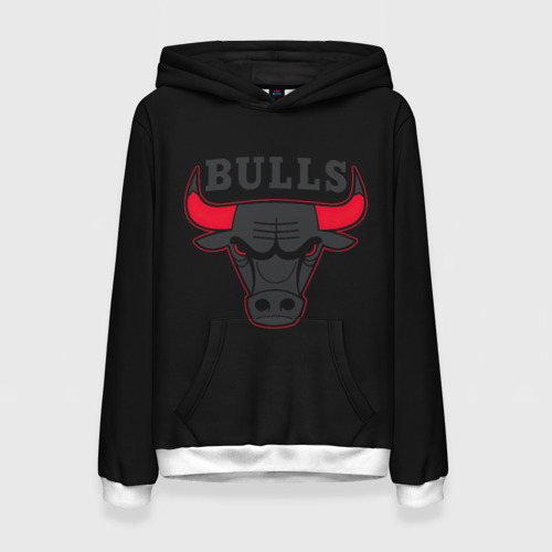 Женская толстовка 3D Chicago bulls Чикаго буллс ярость быка, цвет 3D печать