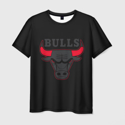 Мужская футболка 3D Chicago bulls Чикаго буллс ярость быка