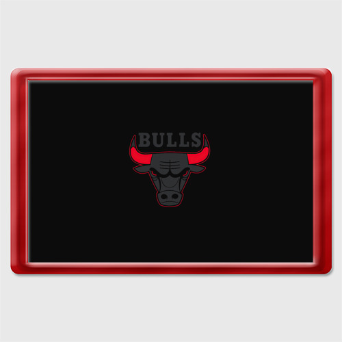 Магнит 45*70 Chicago bulls Чикаго буллс ярость быка, цвет красный