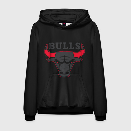 Мужская толстовка 3D Chicago bulls Чикаго буллс ярость быка, цвет черный