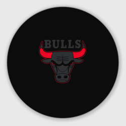 Круглый коврик для мышки Chicago bulls Чикаго буллс ярость быка