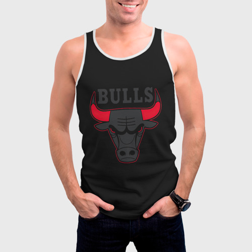 Мужская майка 3D Chicago bulls Чикаго буллс ярость быка, цвет 3D печать - фото 3