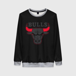 Женский свитшот 3D Chicago bulls Чикаго буллс ярость быка