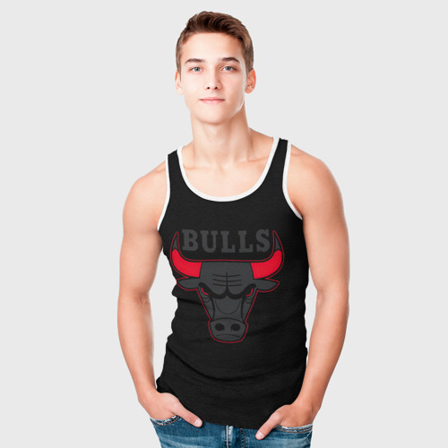 Мужская майка 3D Chicago bulls Чикаго буллс ярость быка, цвет 3D печать - фото 5