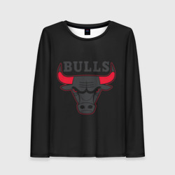 Женский лонгслив 3D Chicago bulls Чикаго буллс ярость быка