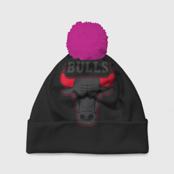 Шапка 3D c помпоном Chicago bulls Чикаго буллс ярость быка