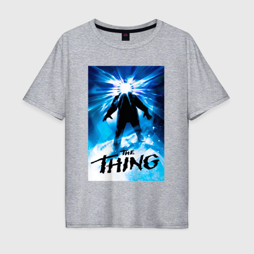 Мужская футболка хлопок Oversize The Thing "Нечто" Фильм 1982, цвет меланж