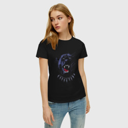 Женская футболка хлопок Неприступная дерзкая пантера - фото 2