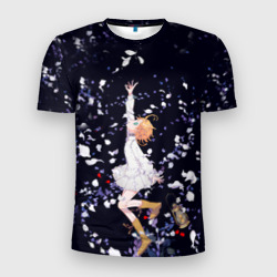 Мужская футболка 3D Slim Эмма среди цветов обещанный неверленд