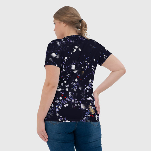 Женская футболка 3D Эмма среди цветов обещанный неверленд, цвет 3D печать - фото 7