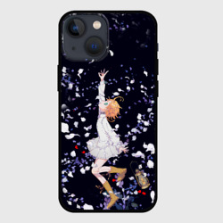 Чехол для iPhone 13 mini Эмма среди цветов обещанный неверленд