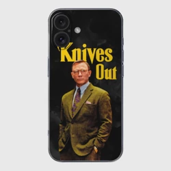 Чехол для iPhone 16 силиконовый с защитой камеры Достать ножи Knives Out