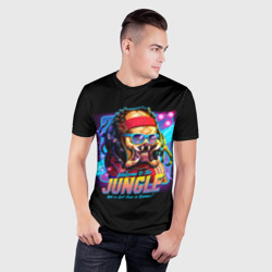 Мужская футболка 3D Slim Predator in the jungle - фото 2