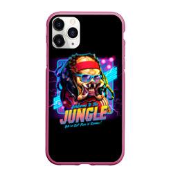 Чехол для iPhone 11 Pro Max матовый Predator in the jungle