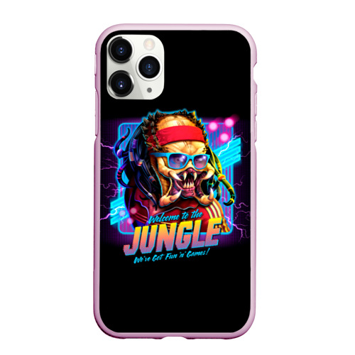 Чехол для iPhone 11 Pro Max матовый с принтом Predator in the jungle, вид спереди #2