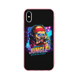 Чехол для iPhone X матовый Predator in the jungle