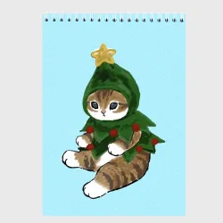 Скетчбук Кот-ёлочка новогодняя