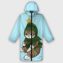 Дождевик унисекс 3D Кот-ёлочка новогодняя