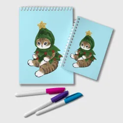 Блокнот Кот-ёлочка новогодняя