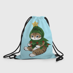 Рюкзак-мешок 3D Кот-ёлочка